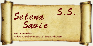 Selena Savić vizit kartica